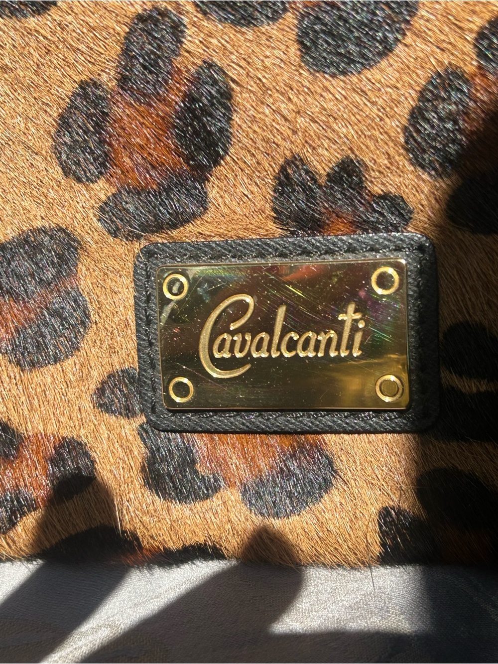 Made in Italy 🇮🇹 Leather Leopard Print Cow Hide Wristlet Clutch - Brown